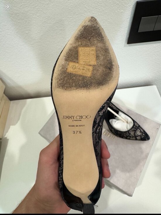 JIMMY CHOO ROMY85 High Heels Black Lace - Picture 6 of 6